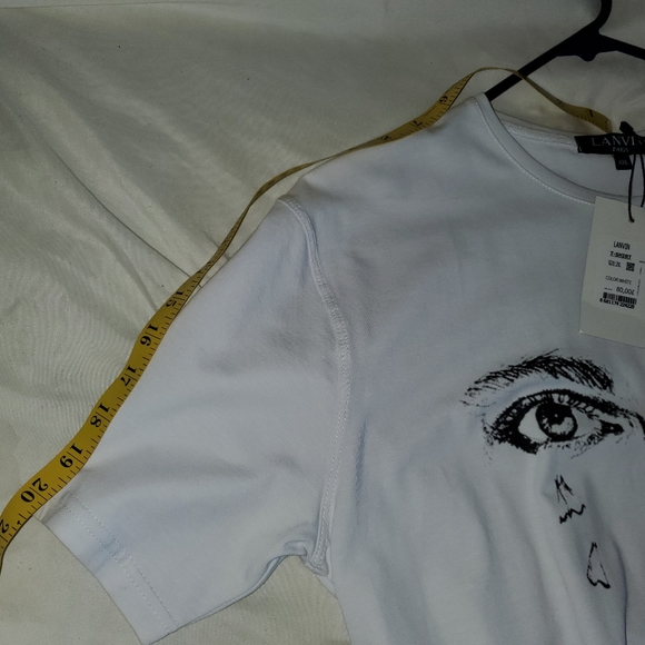 🆕️ Lanvin White mercerised cotton jersey T-shirt - Picture 8 of 8